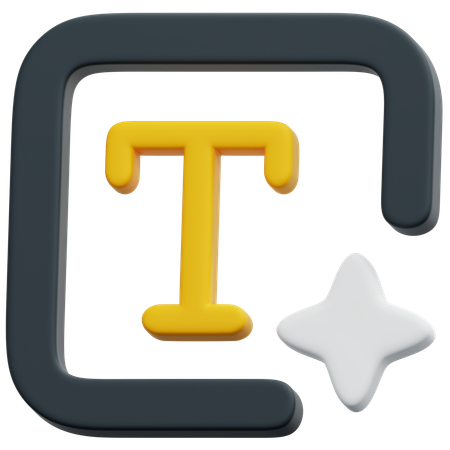 Add Text  3D Icon