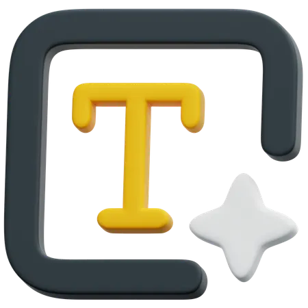 Add Text  3D Icon