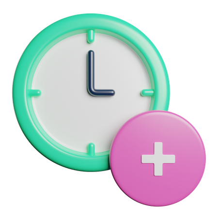 Add Time  3D Icon