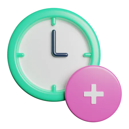 Add Time  3D Icon
