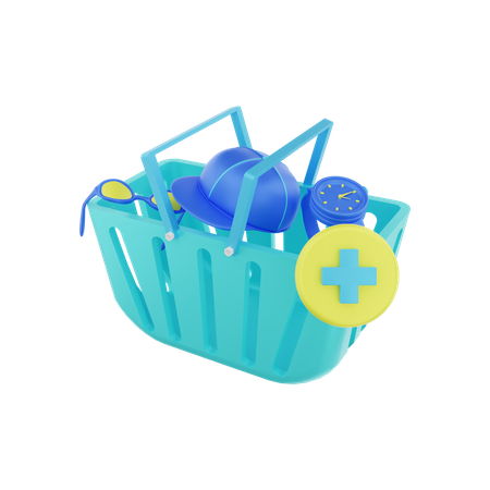 Add To Basket  3D Illustration