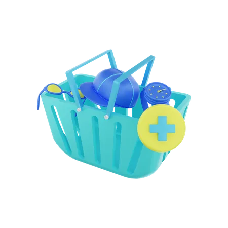 Add To Basket  3D Illustration