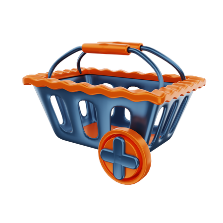 Add To Basket 3D Illustration