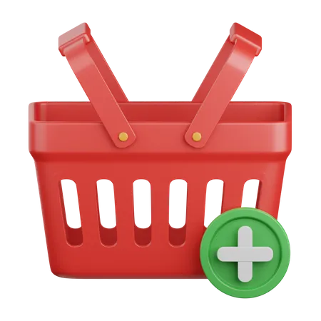 3 D Rendering Add To Basket Isolated Useful For Ecommerce Business Retail Store Online Delivery And Marketplace Design Element 3D Icon