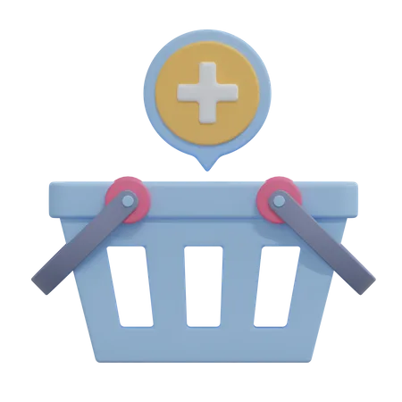 Add To Basket Illustration 3D Icon