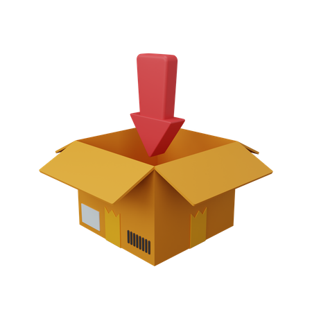 Add to box  3D Illustration