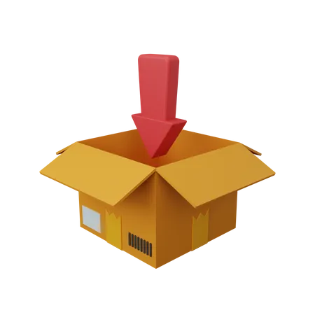 Add to box  3D Illustration