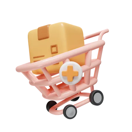 3 D Add To Cart Isolated Useful For E Commerce Or Business Online Icon Isolated On White Background 3 D Rendering Illustration Clipping Path 3D Icon