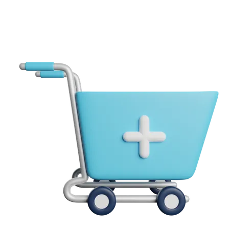 Add To Cart Trolley 3D Icon