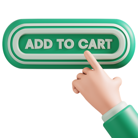 Add to cart button  3D Icon