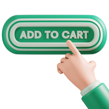 Add to cart button  3D Icon