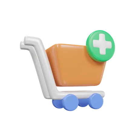 Add To The Cart Icon 3 D For Ecommerce 3D Icon
