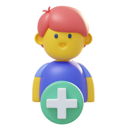 Add to user  3D Icon