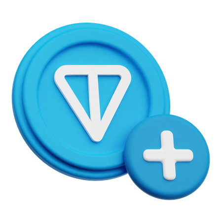 トンコインを追加  3D Icon