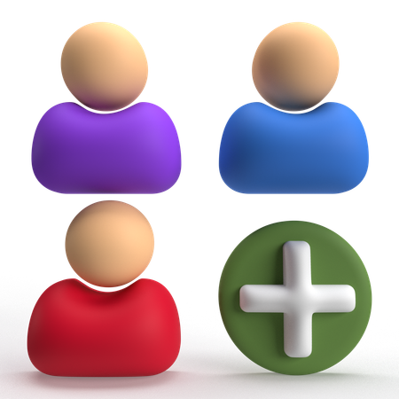 ユーザーを追加する  3D Icon
