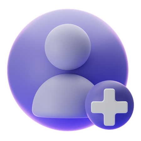 ADD USER  3D Icon