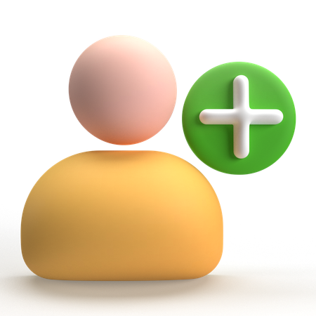 Add User  3D Icon