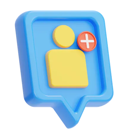 Add User Message  3D Icon