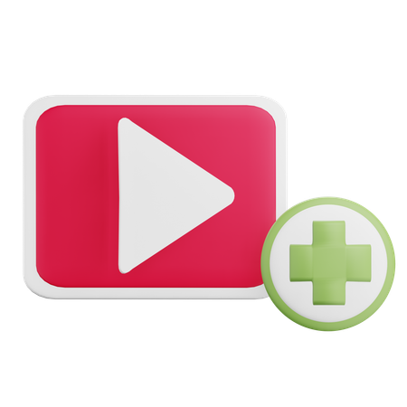 Add Video  3D Icon