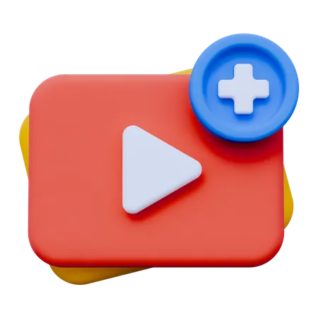 Add Video  3D Icon