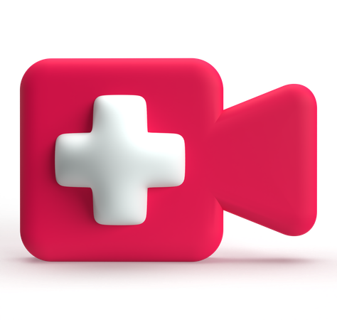 Add Video  3D Icon