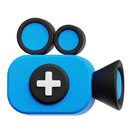 Add Video Camera  3D Icon