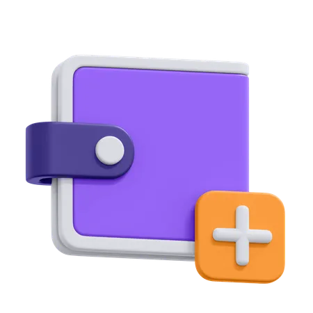 An Icon Of Top Up Wallet In 3 D Format 3D Icon