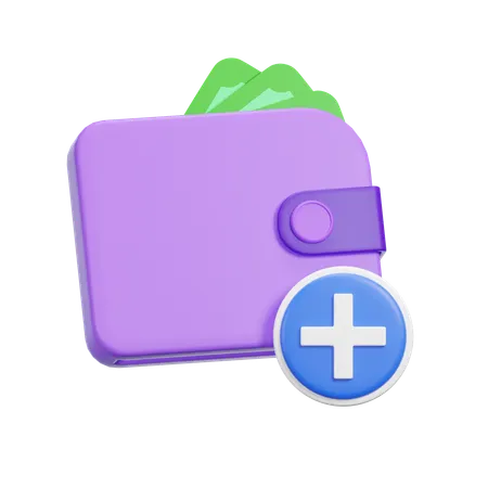 Add Wallet  3D Icon