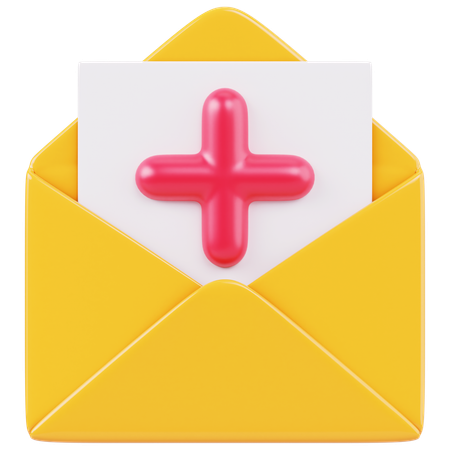 Adding Email  3D Icon