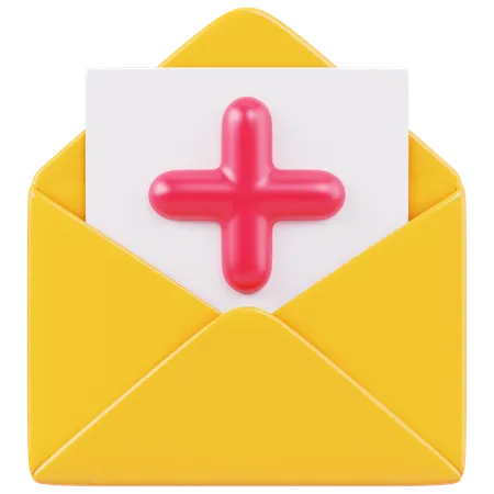 Adding Email  3D Icon