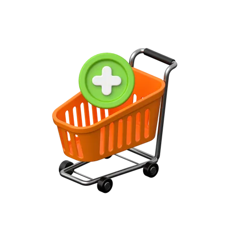 Adding orders for shopping.  3D Icon