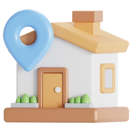 Small House Address 3D Icon