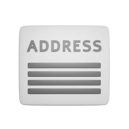 Address  3D Icon