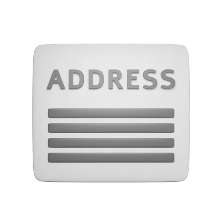 Address  3D Icon