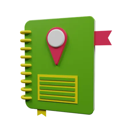 Address Book Icon 3 D Render Isolated 3D Illustration