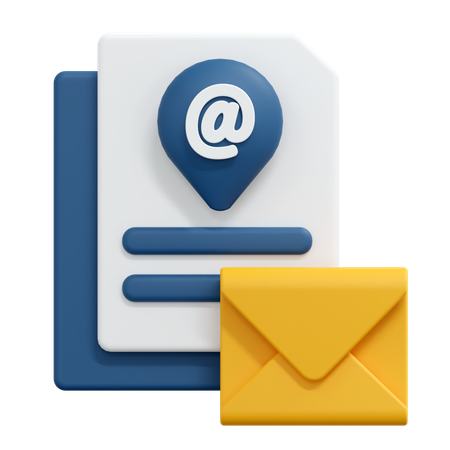 Address Email Message  3D Icon