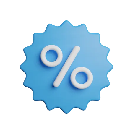 Porcentagem De Sinal De Desconto 3D Icon