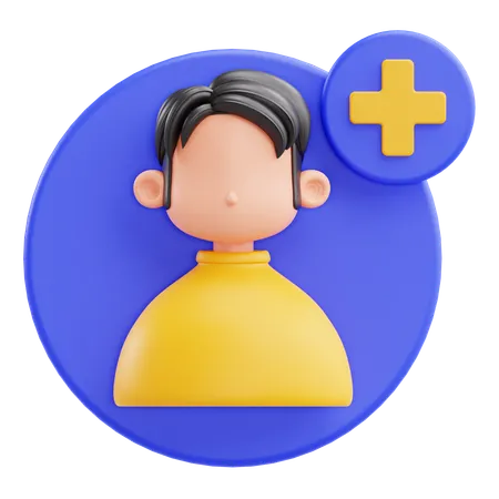 Adicionar amigo  3D Icon