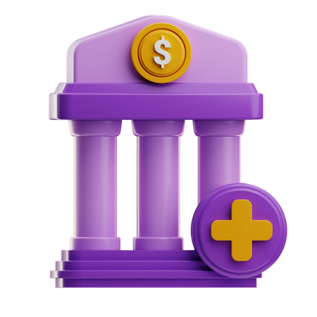 Adicionar conta bancária  3D Icon