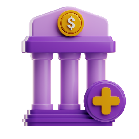 Adicionar conta bancária  3D Icon