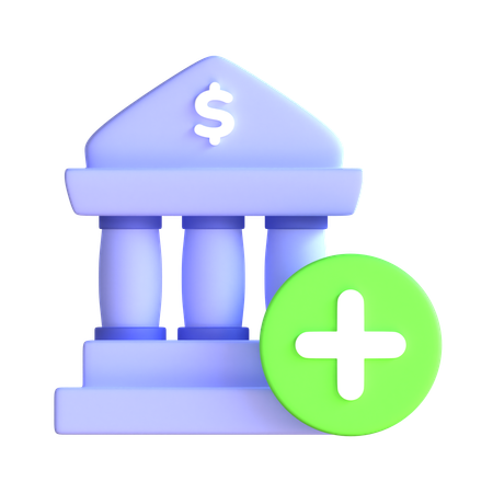 Adicionar conta bancária  3D Icon