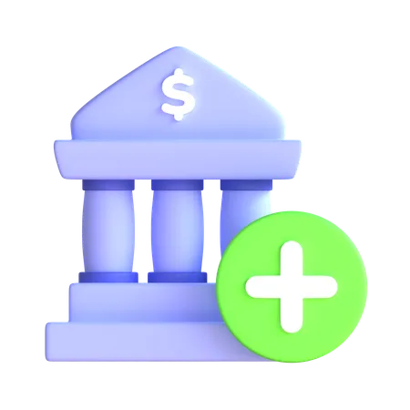 Adicionar conta bancária  3D Icon