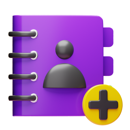Adicionar contato  3D Icon