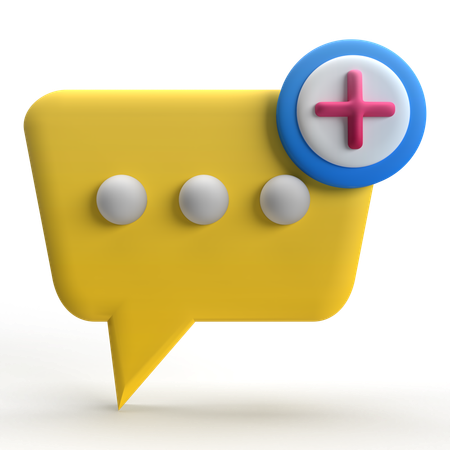 Adicionar mensagem  3D Icon