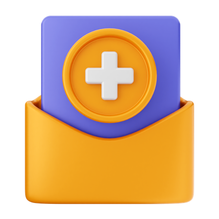 Adicionar mensagem de e-mail  3D Icon