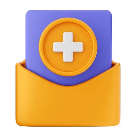 Adicionar mensagem de e-mail  3D Icon