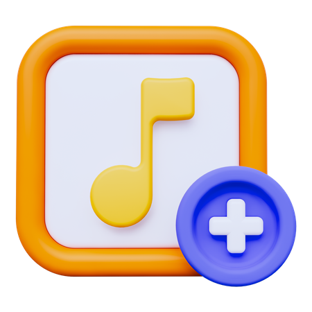 Adicionar música  3D Icon