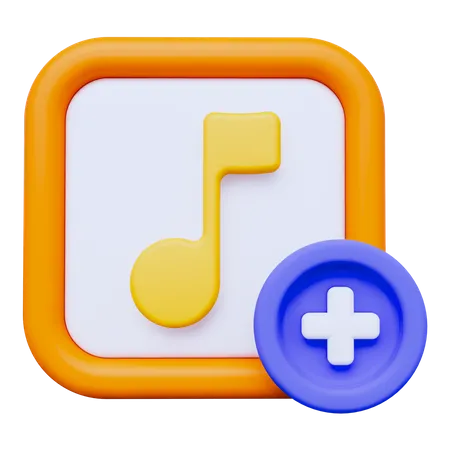 Adicionar música  3D Icon