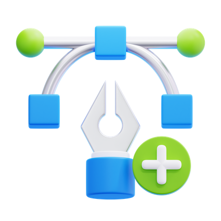 Adicionar ponto de ancoragem 3D Icon