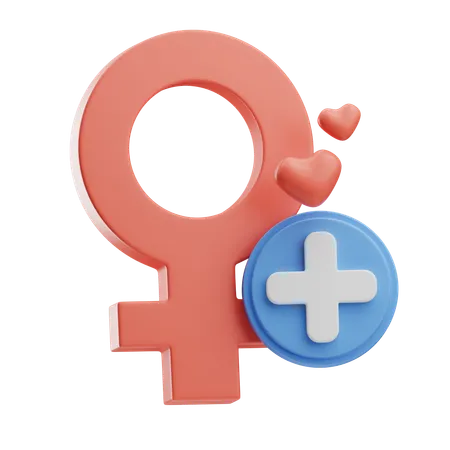 Adicionar símbolo feminino  3D Icon